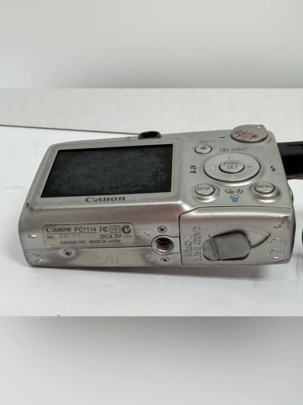 Canon PowerShot SD500 Digital Camera W/ Case Charger FOR PARTS